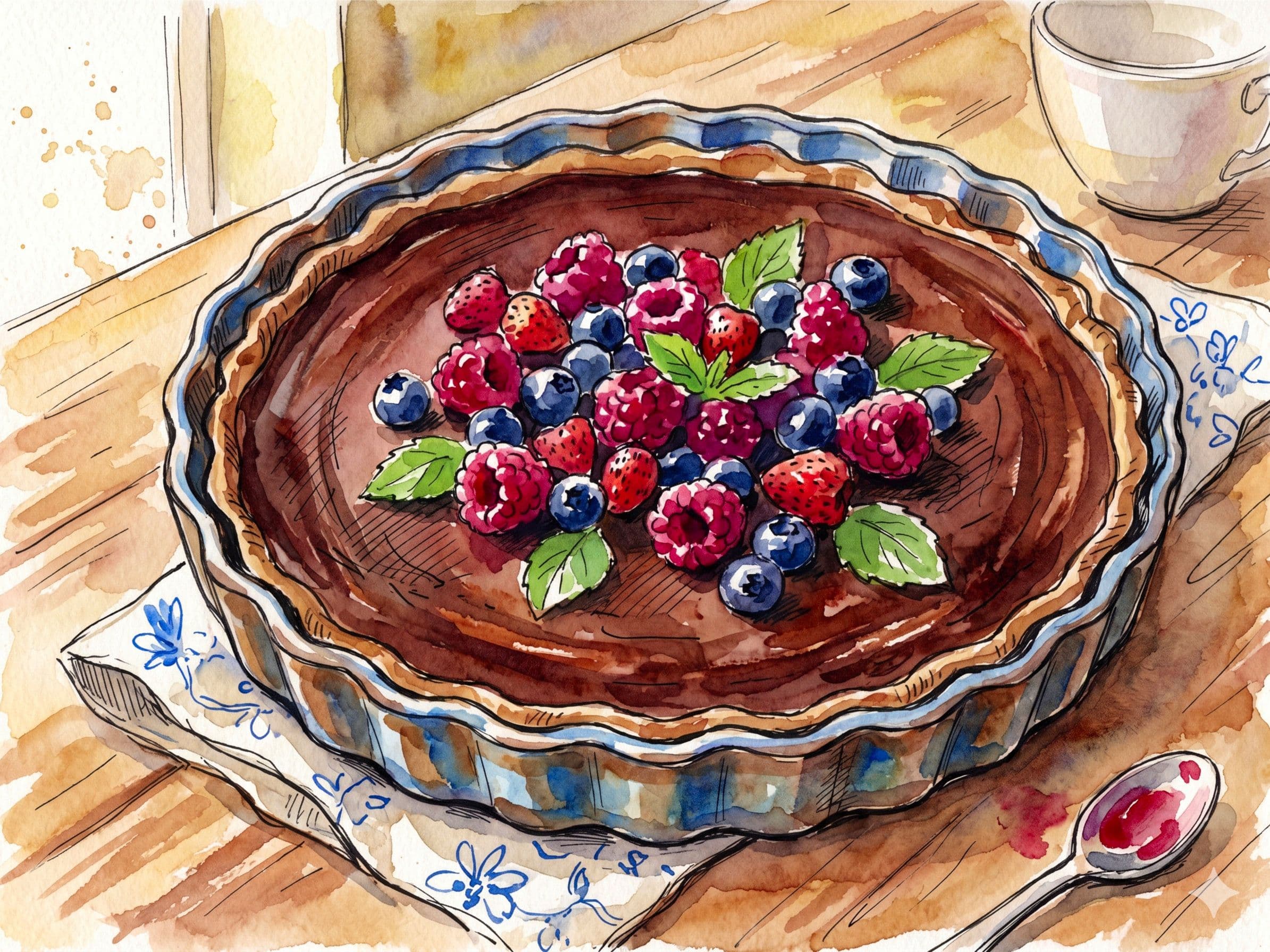 Dairy-Free Chocolate Berry Tart