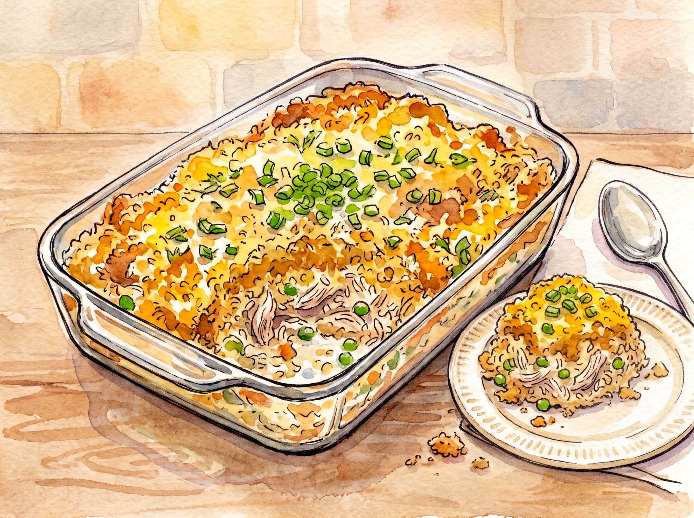 Dairy-Free Creamy Chicken and Rice Casserole