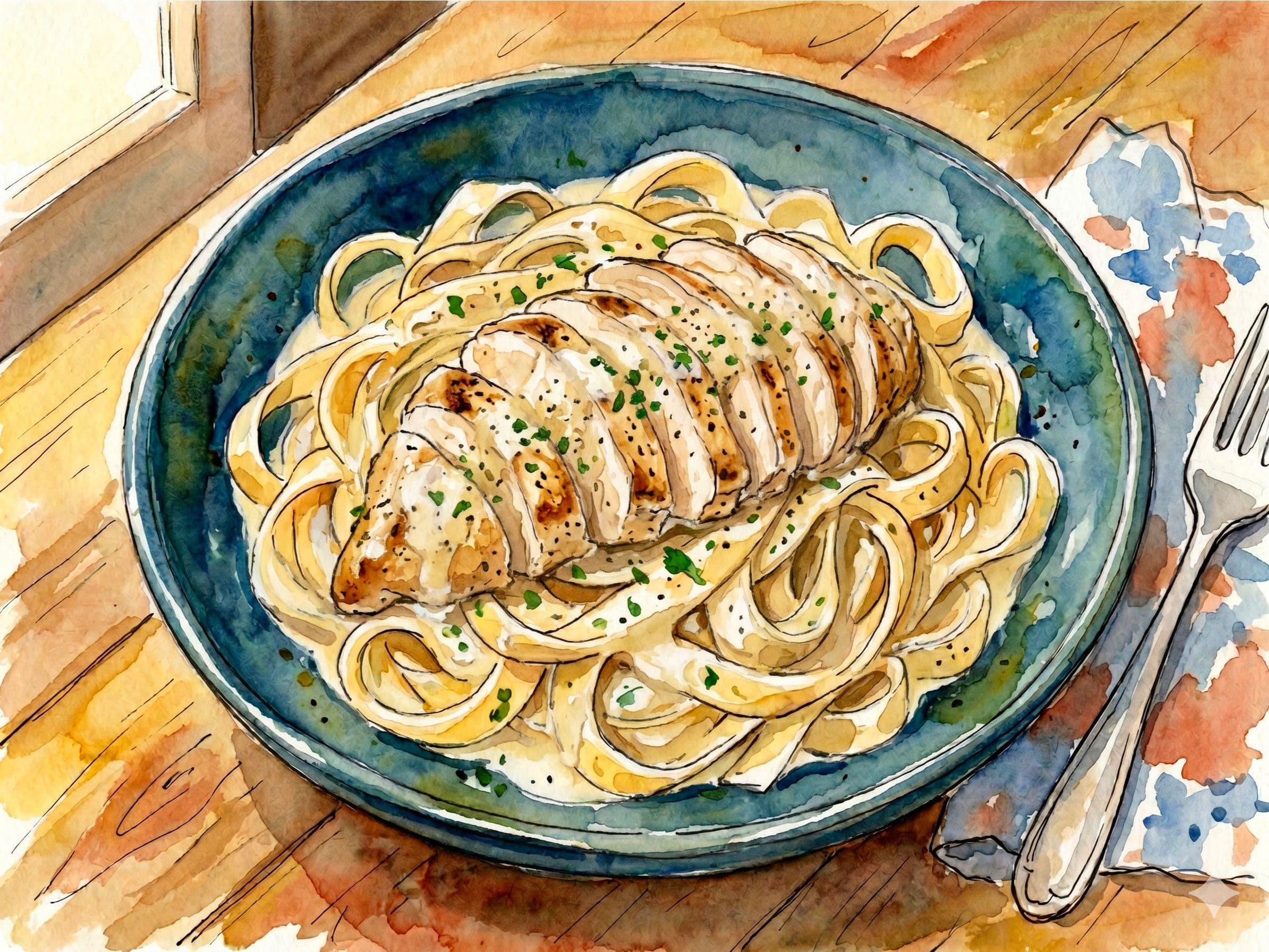 Dairy-Free Chicken Alfredo Pasta