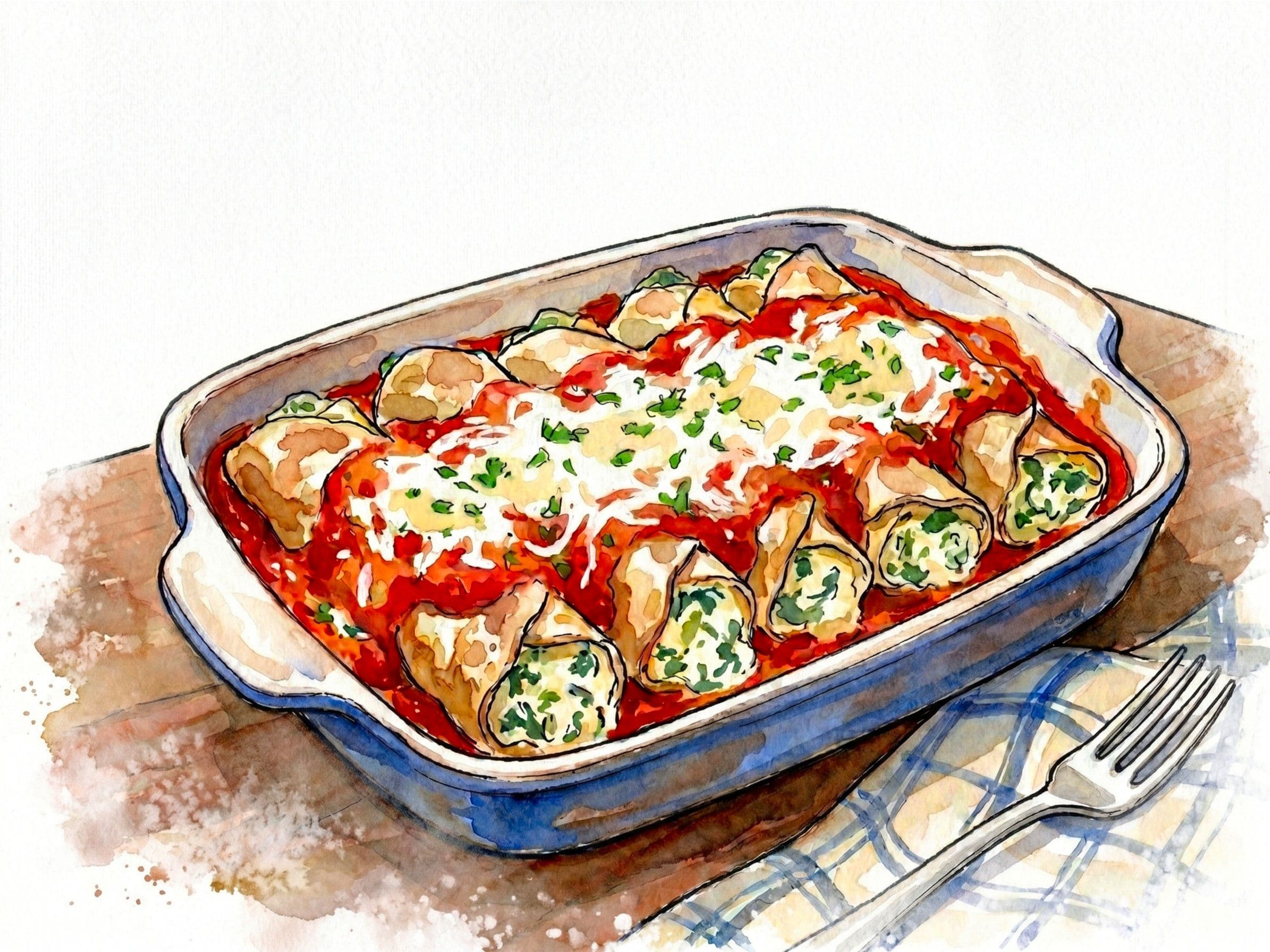 Dairy-Free Spinach Ricotta Manicotti